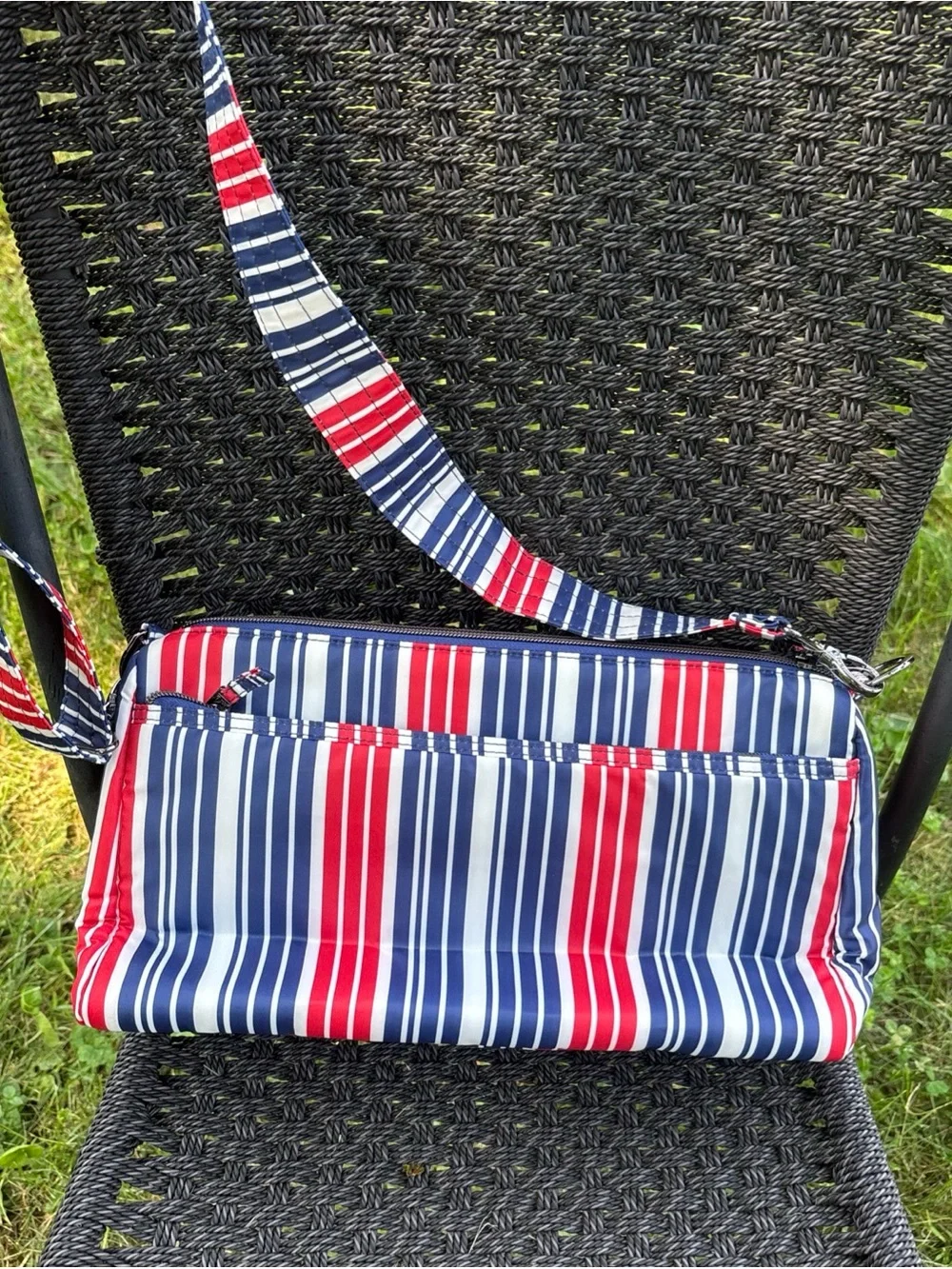 lug stretch LE Striped Crossbody Bag in Red, White & Blue NWOT unused purse USA